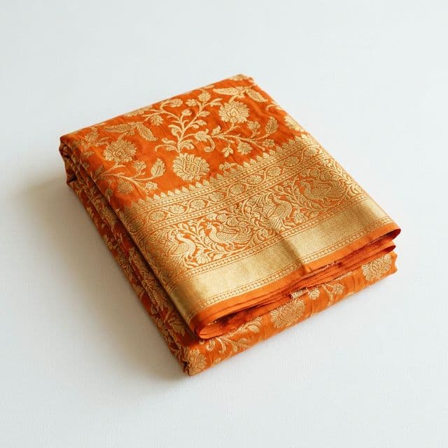 অরেঞ্জ বানারসি সিল্ক শাড়ি